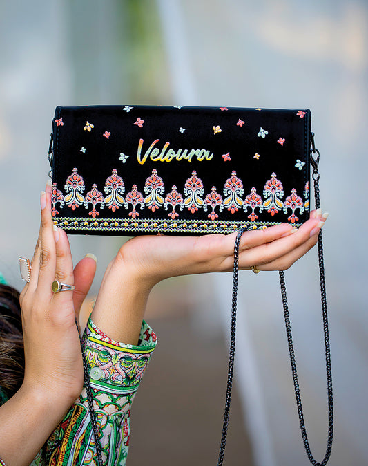 Petal Script Wallet Clutch