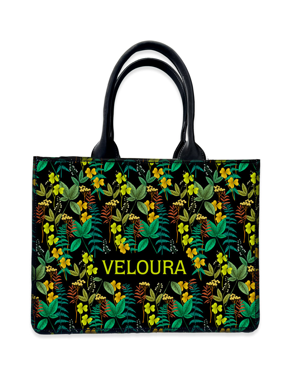 Green Leaf Lush & Flower Tote Bag