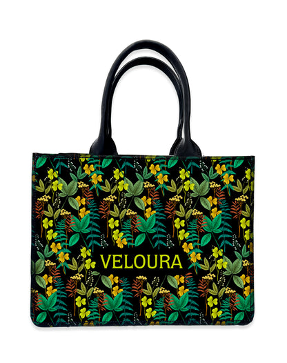 Green Leaf Lush & Flower Tote Bag