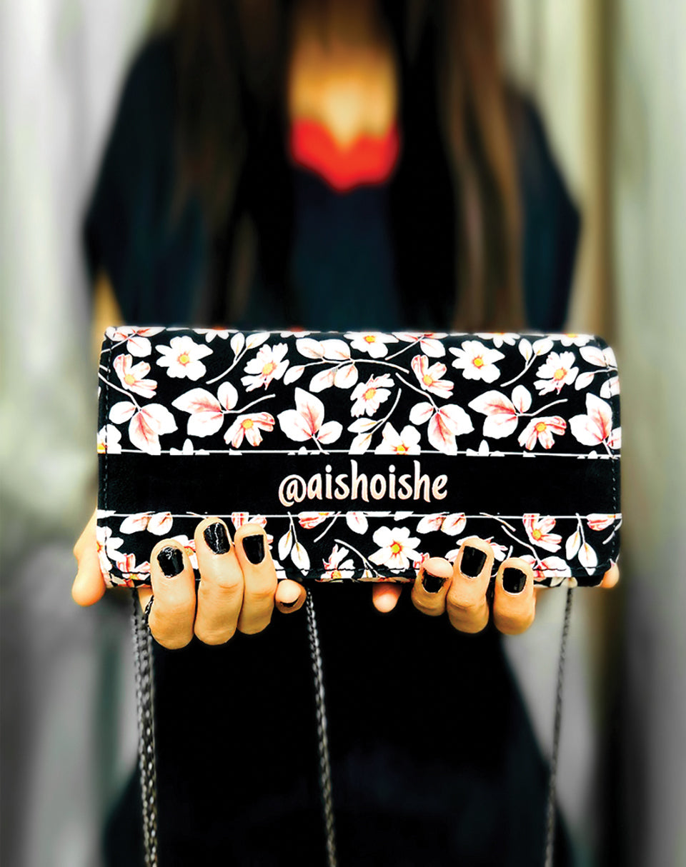 Floral Charm Wallet Clutch