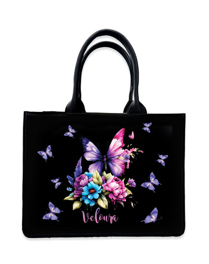 Flying Purple Butterfly Tote Bag