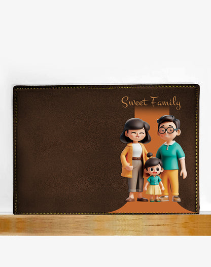 Family Cartoon Printed Passport Cover