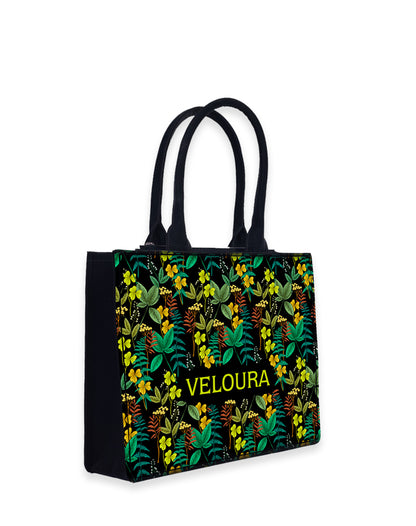 Green Leaf Lush & Flower Tote Bag