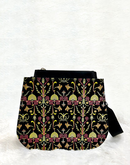 Black Bloom Blossom Sling Tote Bag