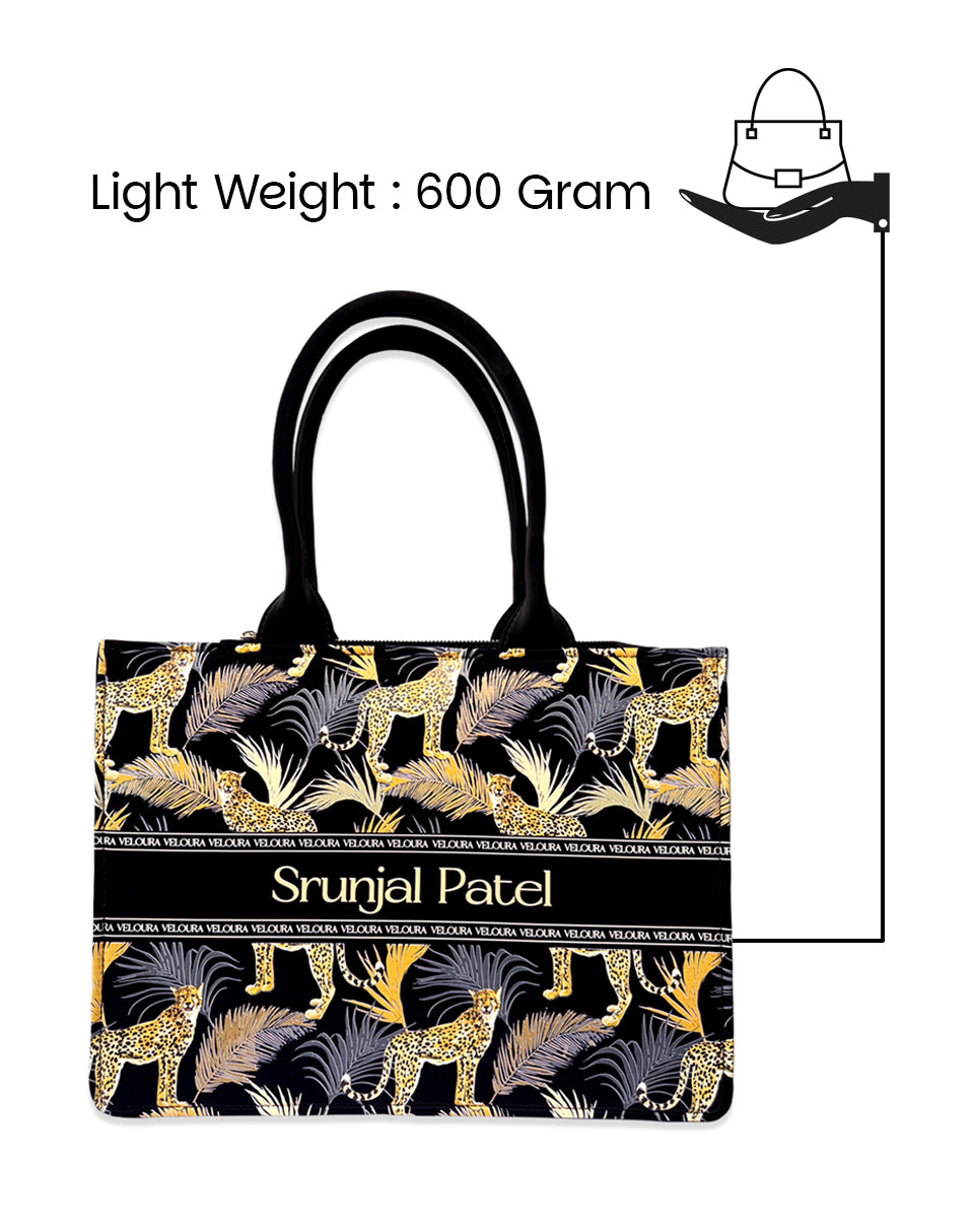 Leopard Stalked Personalized Tote Bag