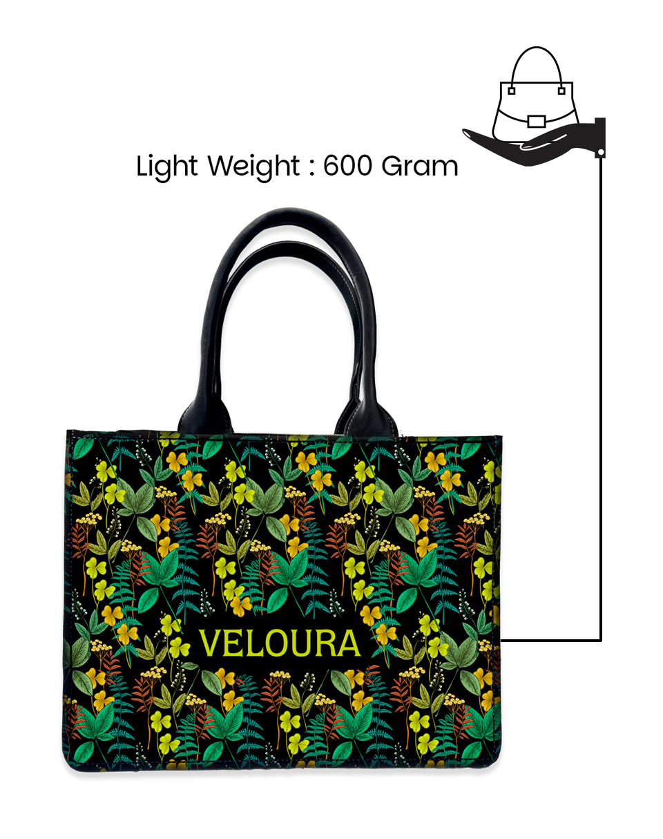 Green Leaf Lush & Flower Tote Bag