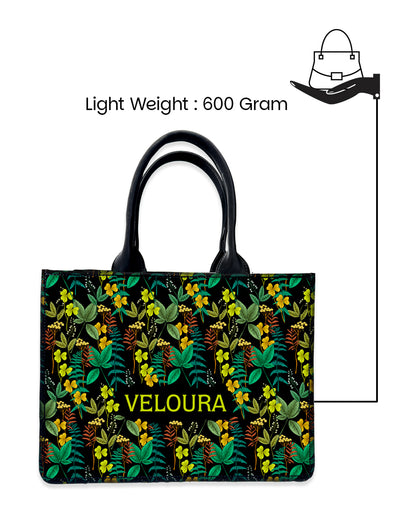 Green Leaf Lush & Flower Tote Bag