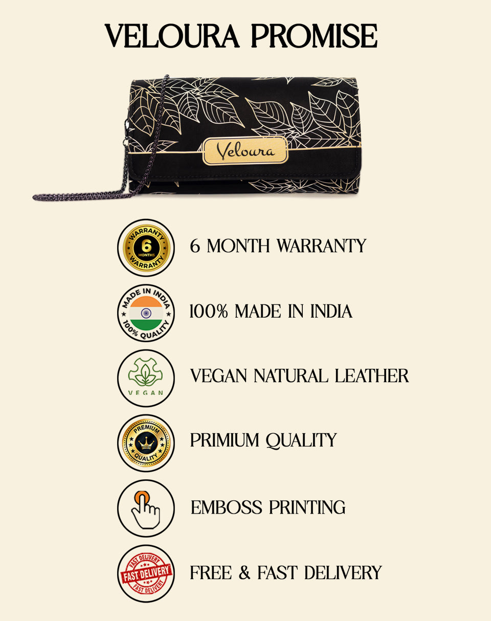 Leaf Designer Wallet Clutch