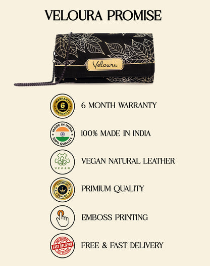 Leaf Designer Wallet Clutch