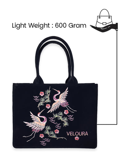 Elegant Crane Japanese Bird Tote Bag