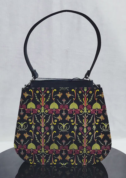 Black Bloom Blossom Sling Tote Bag