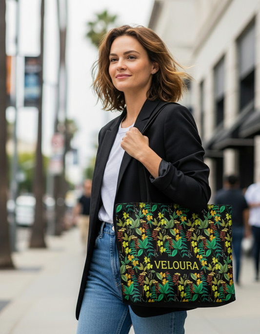Green Leaf Lush & Flower Tote Bag